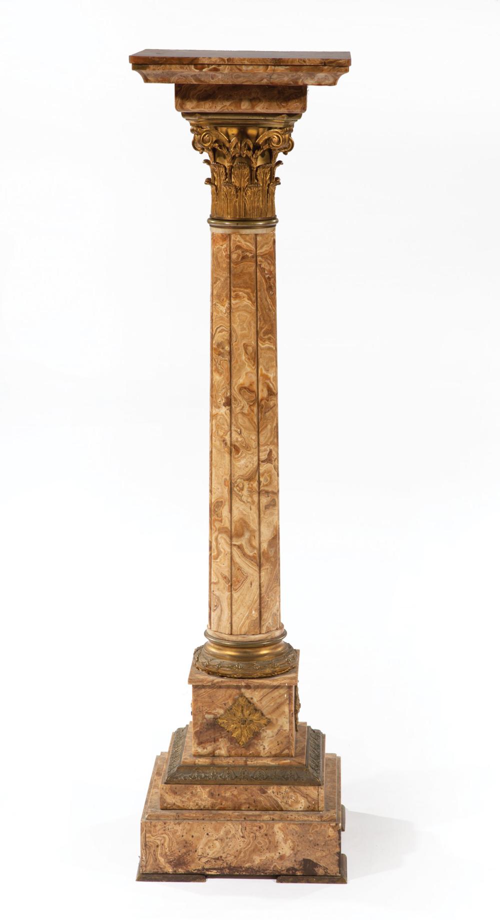 MARBLE AND GILT BRONZE