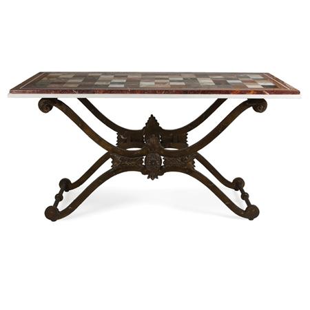 Marble and Onyx Specimen Console
