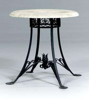 Marble and wrought iron garden