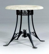 Marble and wrought iron garden