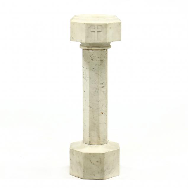 MARBLE BAPTISMAL FONT 20th century,