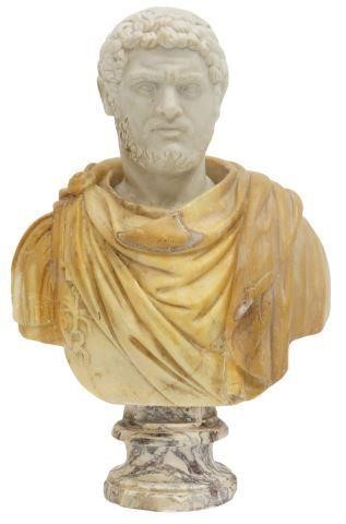 MARBLE BUST, CARRACALLA, ROMAN