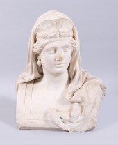 MARBLE BUST OF A CLASSICAL WOM
