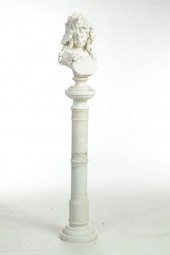 MARBLE BUST OF A GIRL BY ANTON