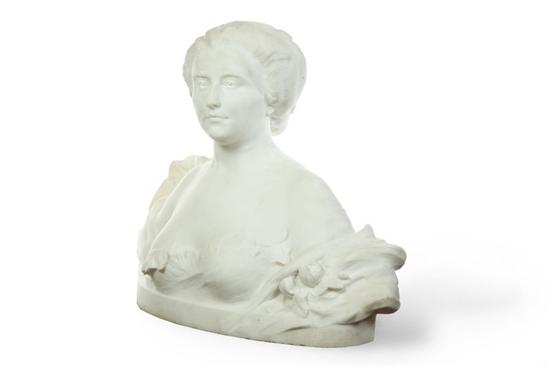 MARBLE BUST OF A WOMAN BY