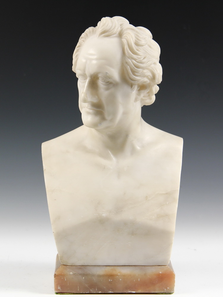 MARBLE BUST of Johann Wolfgang