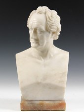 MARBLE BUST of Johann Wolfgang