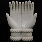 MARBLE CARVED HANDS SCULPTURED