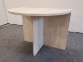 MARBLE DEMI-LUNE SIDE TABLE<br