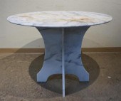 MARBLE DINETTE TABLE, D: 42 IN