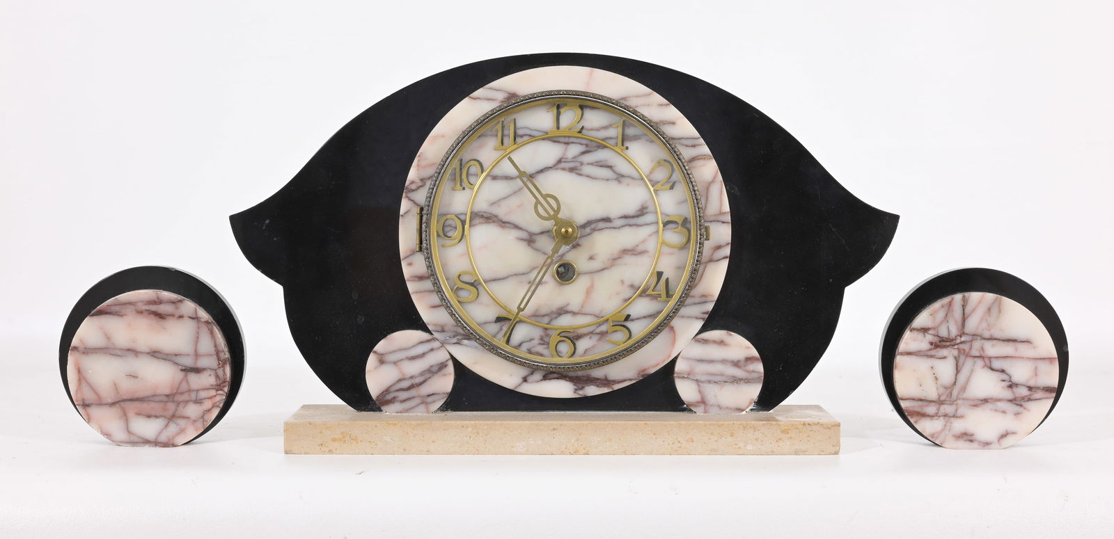 MARBLE GARNITURE CLOCK SETMarble