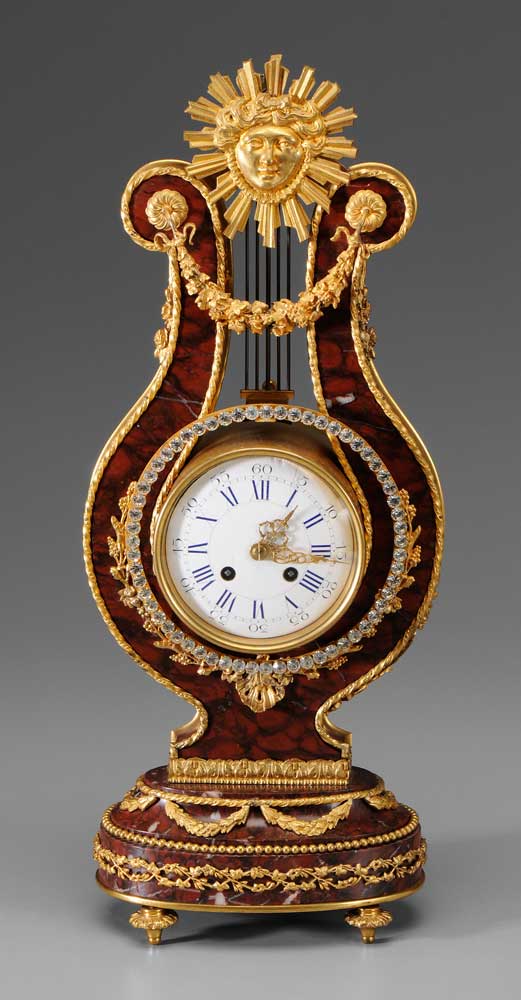 Marble, Gilt Bronze Shelf Clock