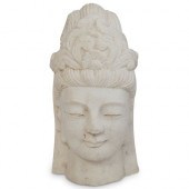 MARBLE GUAN YIN BUDDHA BUSTDES