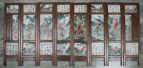 MARBLE-INLAID 'FIGURAL' SCREEN,