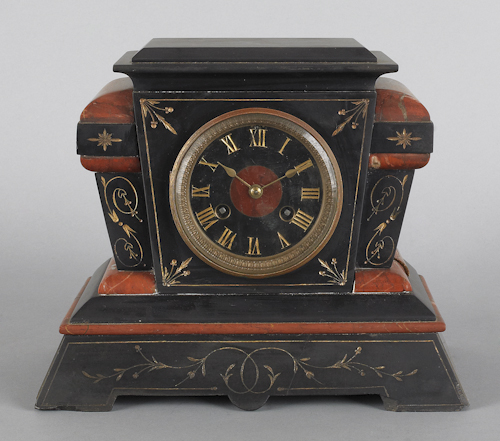 Marble mantel clock 19th c. 9