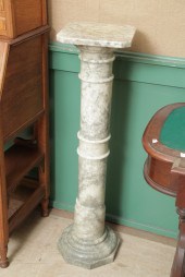 MARBLE PEDESTAL. Seven part pe
