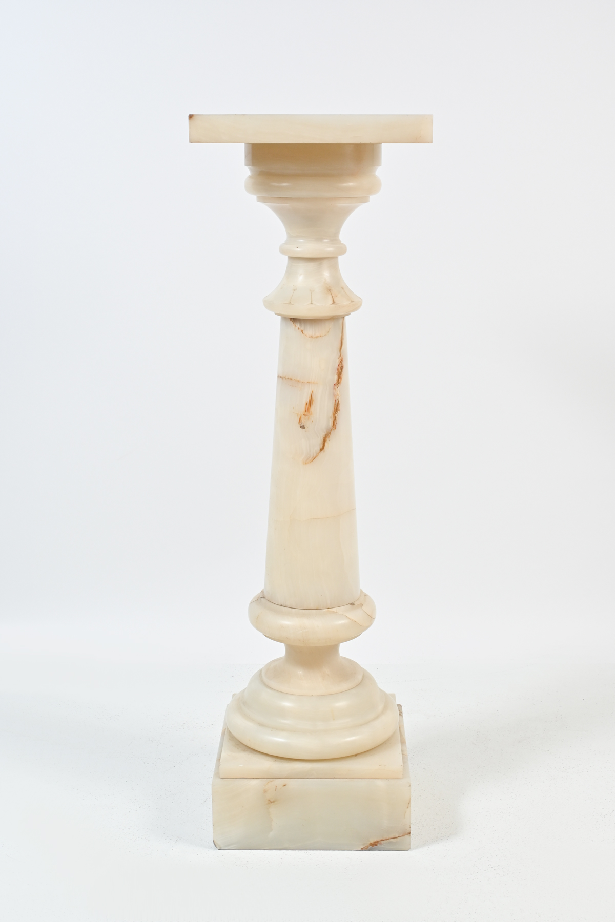MARBLE PEDESTAL: Solid stone