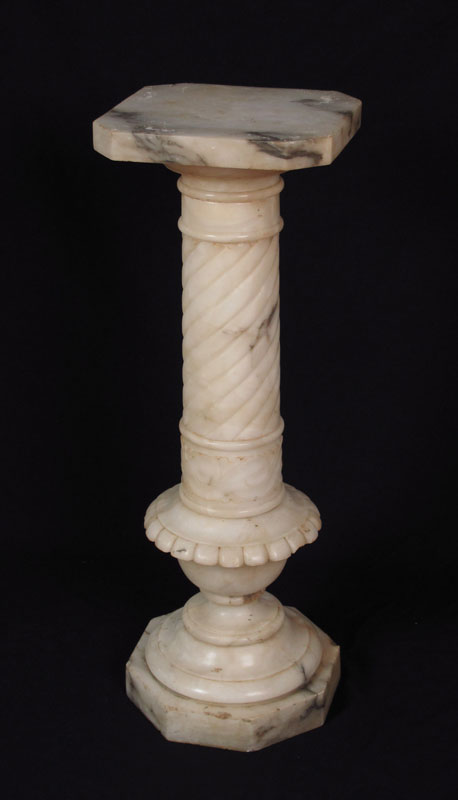 MARBLE PEDESTAL WITH SWIRLING AND