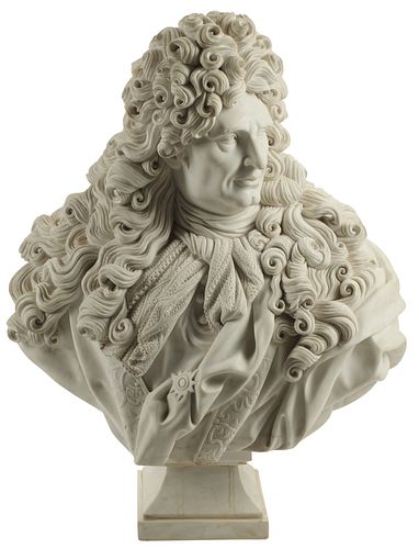 MARBLE PORTRAIT BUST OF FRENCH