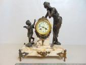 MARBLE & SPELTER FIGURAL FRENC
