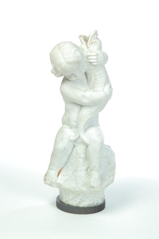 MARBLE STATUE.  American or