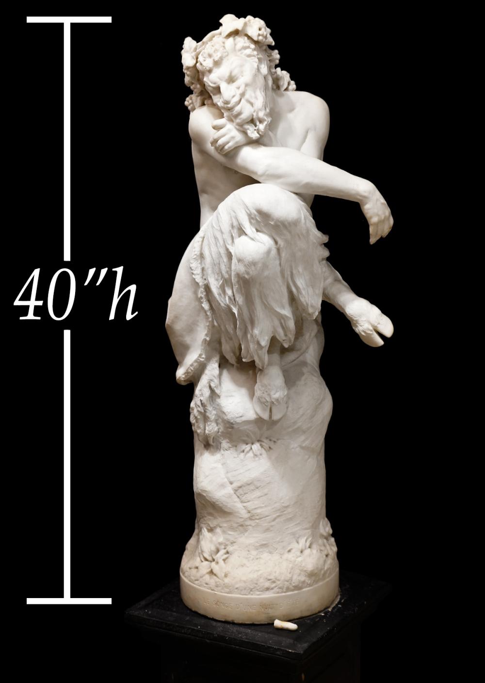MARBLE STATUE 'LE SONGE D'UNE