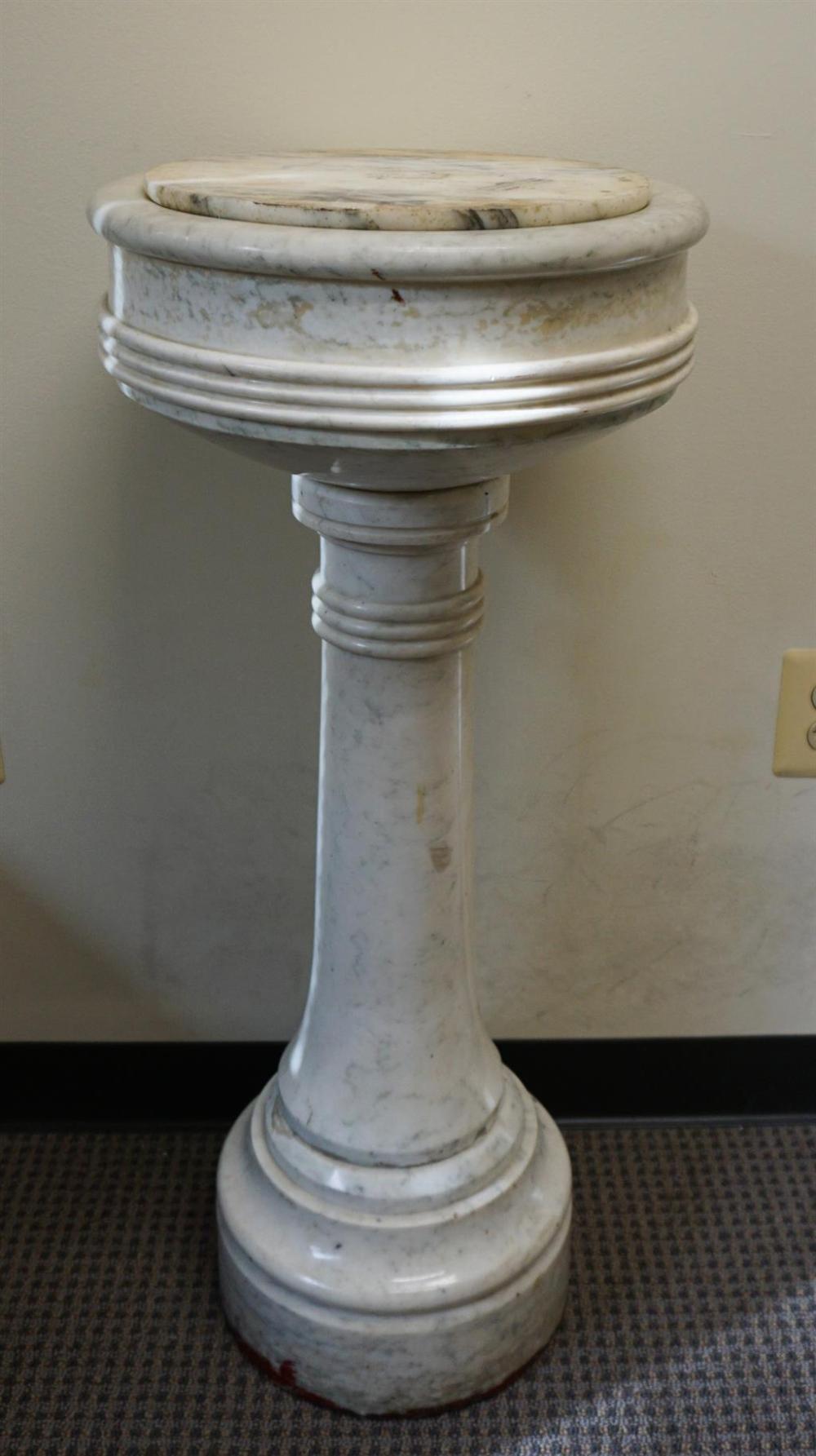 MARBLE THREE-PIECE BIRD BATH WITH