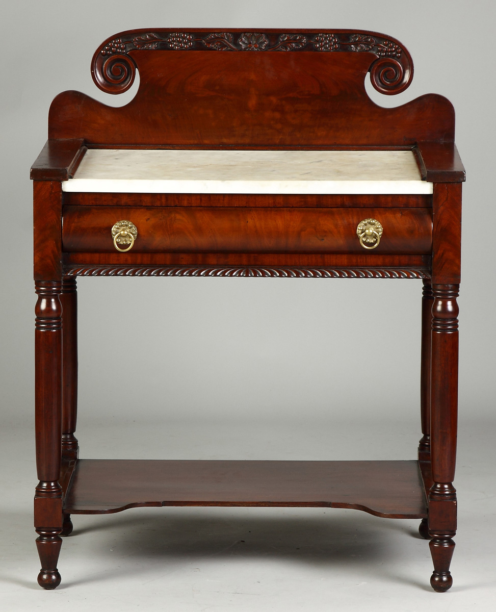 Marble Top 1 Drawer Serving Table