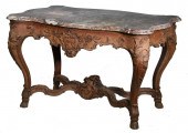MARBLE TOP CARVED ROCOCO CENTE