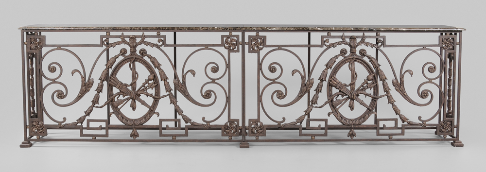 Marble-Top Cast Iron Pier Table