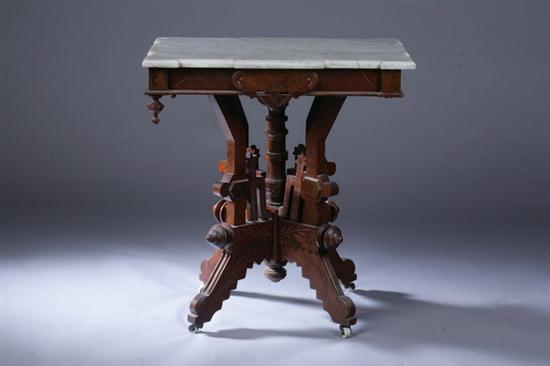MARBLE-TOP CENTER TABLE 19th