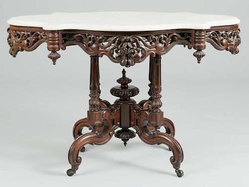 MARBLE TOP CENTER TABLE ATT.
