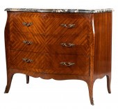 MARBLE-TOP COMMODE20th century