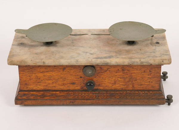 Marble top counter balance scale