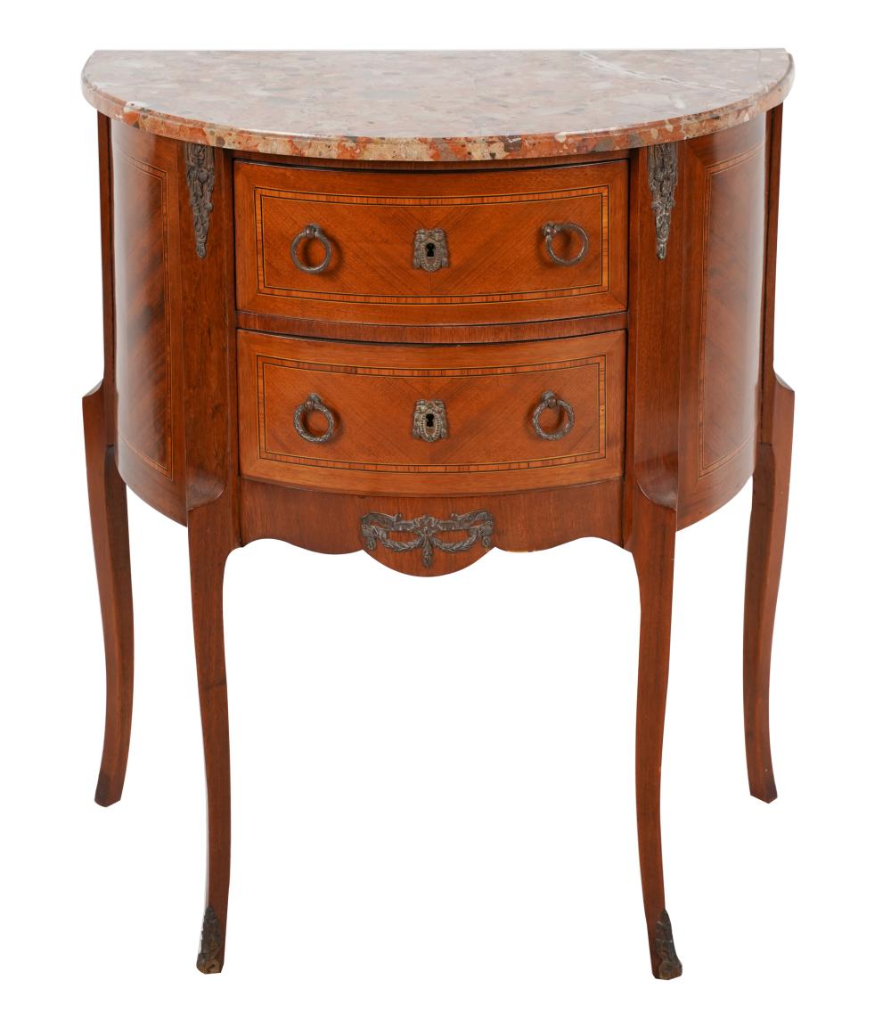 MARBLE-TOP DEMILUNE PETITE