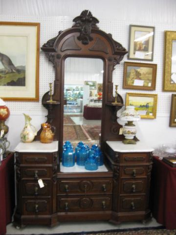 Marble Top Dresser & Mirror
