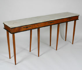 Marble top long console table