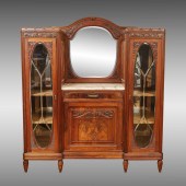 MARBLE TOP MIRRORED CABINET: M