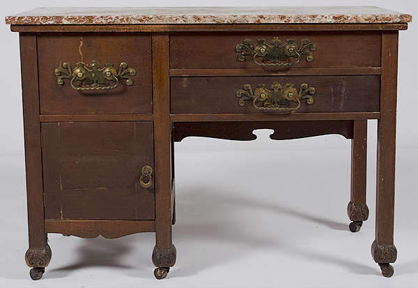 Marble Top Night Stand Early 20th