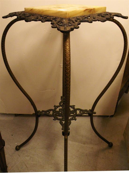 Marble top plant stand  pierced