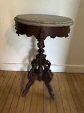 MARBLE TOP SIDE TABLE, VICTORI