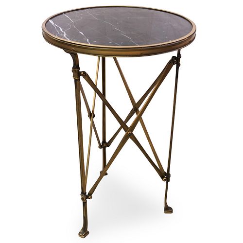 MARBLE TOP SIDE TABLEDESCRIPTION: A