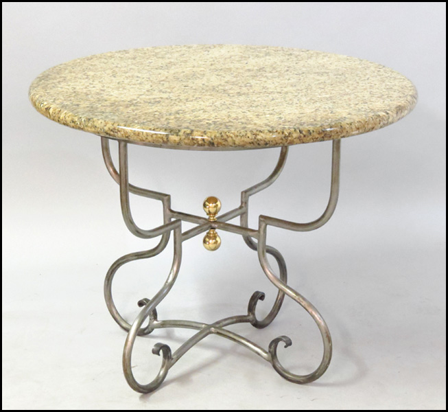 MARBLE TOP TABLE. Height: 31.5''