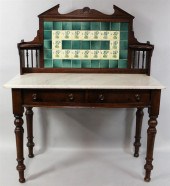MARBLE TOP WASHSTAND WITH TILE