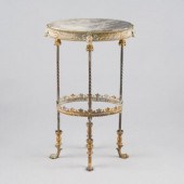 MARBLE TOPPED & GILT WROUGHT I