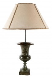 MARBLE URN-FORM TABLE LAMPwith