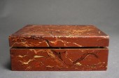 MARBLED WOOD LAP DESK, 19TH CE