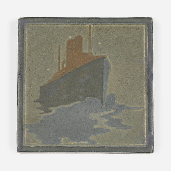 Marblehead Pottery. trivet tile