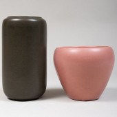 MARBLEHEAD POTTERY VASE AND AN