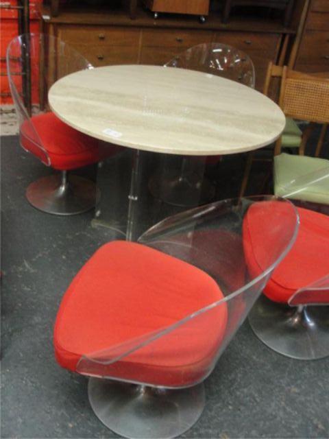 Marbletop and Lucite Midcentury